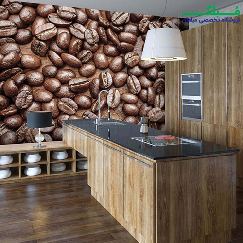 پوستر دیواری 4 تکه طرح دانه های قهوه 1WALL مدل W4P-COFFEE-001